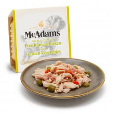McAdams Free Range Chicken & Garden Vegetables - mokré krmivo pre psov, kura z voľného chovu a zelenina - 15x 150g
