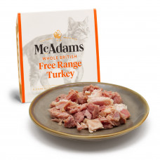 McAdams Free Range Turkey Cat - mokré krmivo pre mačky, morka z voľného chovu - 10x 100g