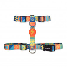 Dashi Terracotta Back Harness - nastaviteľný postroj na stráženie psa, vzor s farebnou mozaikou - XS Dashi Terracotta Back Harness - nastaviteľný postroj na stráženie psa, vzor s farebnou mozaikou - XS