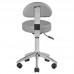Gabbiano AM 304 - upravovacia stolička / taburetka s operadlom a výškovým nastavením, šedá