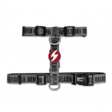 Dashi La Casa De Papel Melted Back Harness - nastaviteľný postroj na stráženie psa, motív zo série House of Paper, grafit - L