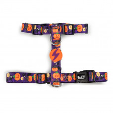 Dashi Pumpkin Back Harness - nastaviteľný postroj na stráženie psa, vzor halloweenskej tekvice - S