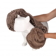 Flamingo Pakka Rapid Dry Towel 80x30cm - osuška pre psa, s vreckami na ruky Flamingo Pakka Rapid Dry Towel 80x30cm - osuška pre psa, s vreckami na ruky