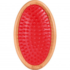 Artero Nature Laika Rubber Brush Red - gumená kefa pre psov a mačky, s úzkymi špendlíkmi