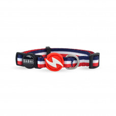 Dashi Stripes Red & Blue Cat Collar - obojok pre mačky, červené a modré pásiky