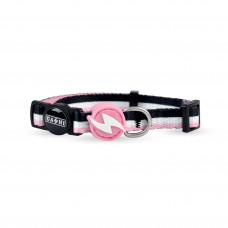 Dashi Stripes Pink & Black Cat Collar - obojok pre mačky, ružové a čierne pásiky