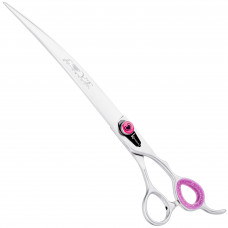 Kenchii Love Curved Scissors - profesionálne nožnice na starostlivosť s ergonomickou rukoväťou, zahnuté - 9"