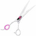 Kenchii Love Lefty Curved Scissors - profesionálne, ľavoruké nožnice na ošetrovanie s ergonomickou rukoväťou, zahnuté - 7"