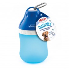 Record Bubble 400ml - prenosná fľaša, napájačka na vodu pre psa, modrá