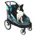 Show Tech Petstro Veľký 4-kolesový kočík tyrkysovo-sivý - kočík pre psov a mačky, veľký kočík, do 55 kg