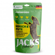 Jacks Leckerlie Superfood Hirsch & Schwein 90g - psie pochúťky, 73% zverina a bravčové mäso - AKCIA vzhľadom k termínu najlepšie do 05.00.