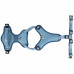 Max&Molly Sport Harness Matrix 2.0 Ocean - nastaviteľný postroj pre psa, s QR ID, modrý - XL Max&Molly Sport Harness Matrix 2.0 Ocean - nastaviteľný postroj pre psa, s QR ID, modrý - XL