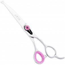 Kenchii Love Curved Safety Scissors 6,5" - bezpečné nožnice na úpravu s ergonomickou rukoväťou, zahnuté