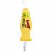 Juuuu! Yellow Fish Cat Toy 17cm - hračka pre mačky s organickým mačacím šúľkom, žltá rybka 