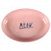Flamingo Nell Oval Light Grey & Pink Bowl 275ml - oceľová miska pre mačky, oválna, s nápisom "MEOW" Flamingo Nell Oval Light Grey & Pink Bowl 275ml - oceľová miska pre mačky, oválna, s nápisom "MEOW"