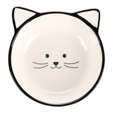 Flamingo Kajo Black & White Bowl 280ml - keramická miska pre mačku, čierno-biele mačiatko Flamingo Kajo Black & White Bowl 280ml - keramická miska pre mačku, čierno-biele mačiatko