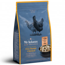 McAdams Freeze Dried Free Range Chicken - mrazom sušené krmivo pre šteňatá a dospelých psov, kura so zeleninou - 400g
