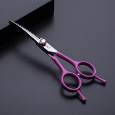Jargem Pink Curved Scissors 6" - zakrivené nožnice na úpravu s ozdobnou skrutkou, ružové