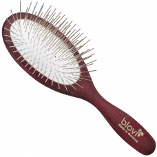 Blovi Red Wood Large Pin Brush - veľká oválna kefa pre dlhosrstých psov s dlhými kovovými kolíkmi 35 mm