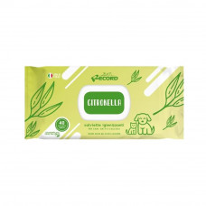 Record Salviette Citronella 40 ks - univerzálne obrúsky na čistenie srsti, očí a uší psov a mačiek, s vôňou citrónovej trávy