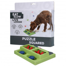 Eat Slow Live Longer Puzzle Squared - hračka pre psa pre inteligenciu, hranatá