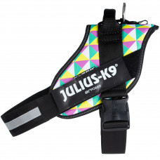 Julius-K9 IDC Powerharness Retro - postroj pre psa, s odrazkami, farebné trojuholníky - 0