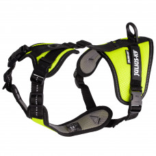 Julius-K9 Mantrailing Air Mesh Harness - postroj na sledovanie psov, priedušný, neónový - M