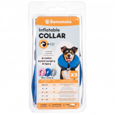 Bencmate Inflatable Collar Blue - plyšový, nafukovací obojok pre psov a mačky, modrý - XS