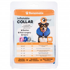 Bencmate Inflatable Collar Blue - plyšový, nafukovací obojok pre psov a mačky, modrý - M