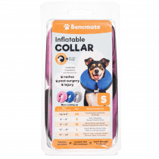 Bencmate Inflatable Collar Pink - plyšový, nafukovací obojok pre psov a mačky, ružový - S