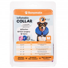 Bencmate Inflatable Collar Pink - plyšový, nafukovací obojok pre psov a mačky, ružový - M