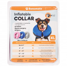 Bencmate Inflatable Collar Pink - plyšový, nafukovací obojok pre psov a mačky, ružový - XL