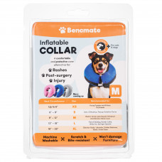 Bencmate Inflatable Collar Grey - plyšový, nafukovací obojok pre psov a mačky, šedý - M