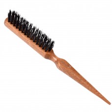 Blovi Wood Brush 22,5 cm - plochá, úzka kefa s prírodnými štetinami a nylonom na krepatenie a rozčesávanie vlasov