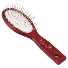 Blovi Red Wood Pin Brush - malá, mäkká a drevená kefa s kovovým 20 mm kolíkom zakončeným guľôčkou