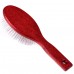 Blovi Red Wood Pin Brush - veľká, mäkká a drevená kefa s 22 mm kovovým kolíkom, pre stredné a dlhé vlasy