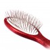 Blovi Red Wood Pin Brush - veľká, mäkká a drevená kefa s 22 mm kovovým kolíkom, pre stredné a dlhé vlasy