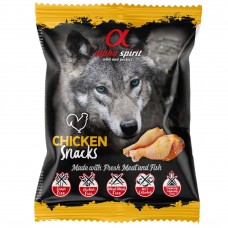 Alpha Spirit Chicken Snack 50g - bezlepkové, hypoalergénne maškrty pre psov vo vrecúškach, s kuracím mäsom