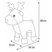 Flamingo Christmas Araceli Reindeer - vianočná hračka pre psíka, plyšový sobík s pískadlom, sivá Flamingo Christmas Araceli Reindeer - vianočná hračka pre psíka, plyšový sobík s pískadlom, sivá