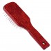 Blovi Red Wood Pin Brush - obdĺžniková, drevená kefa s kovovým 18mm špendlíkom zakončeným guľôčkou