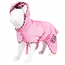 Max&Molly Dog Župan Leopard Pink - župan pre psa, mäkký a savý, leopardí vzor - S Max&Molly Dog Župan Leopard Pink - župan pre psa, mäkký a savý, leopardí vzor - S