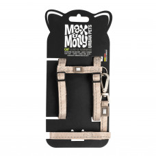 Max&Molly Sada vodítka a postroja pre mačky Matrix 2.0 - sada postroja a vodítka pre mačku, s neoprénovou podšívkou - piesková