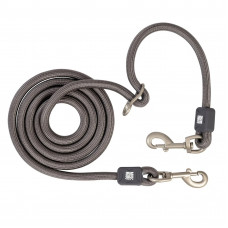 Max&Molly Rope Leash Matrix 2.0 200cm Stone - odnímateľné povrazové vodítko na psa, sivá - S