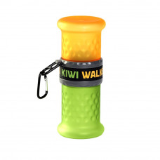 Kiwi Walker Travel Bottle 2v1 Food & Water - cestovná fľaša na krmivo a vodu pre psov a mačky, zelená a oranžová