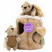 Outward Hound Hide A Squirrel Dog Toy Puzzle - plyšová puzzle hračka pre psa, veveričky v diere - L