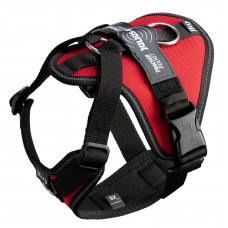 Julius-K9 IDC Longwalk Light Harness Red - ľahký trekingový postroj pre psov, s vreckom na GPS, červený - XXL