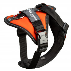 Julius-K9 IDC Longwalk Light Harness UV Orange - ľahký trekingový postroj pre psov, s vreckom na GPS, oranžový - XXL