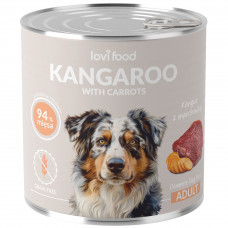 Lovi Food Kangaroo with Carrots - mokré krmivo pre psov, s klokankou a mrkvou - 6x 800g Lovi Food Kangaroo with Carrots - mokré krmivo pre psov, s klokankou a mrkvou - 6x 800g