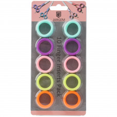 Vložky na prsty Jargem 10 ks. - vymeniteľné nožnicové krúžky, mix farieb, súprava