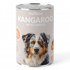 Lovi Food Kangaroo with Carrots - mokré krmivo pre psov, s klokankou a mrkvou - 6x 400g